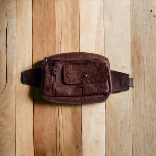 Brown Fanny Pack 100% Colombian Leather