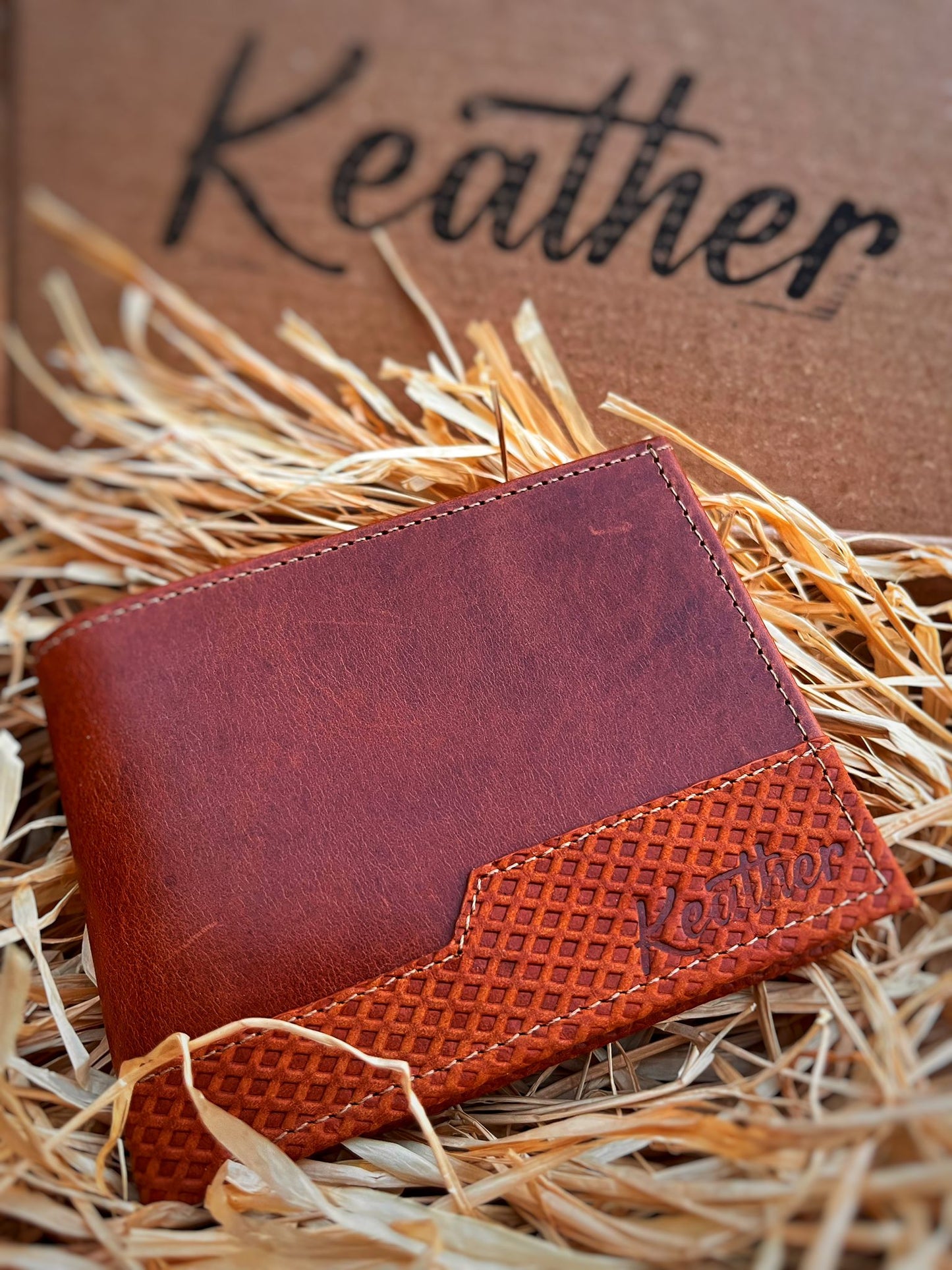 Men's Elegant brown Colombian leather wallet.